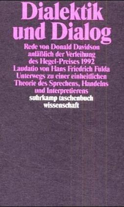 Hans Friedrich Fulda, Donald Davidson: Dialektik und Dialog. (Paperback, 1993, Suhrkamp)