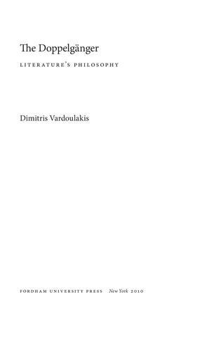 Dimitris Vardoulakis: The doppelgänger: literature's philosophy (2010)