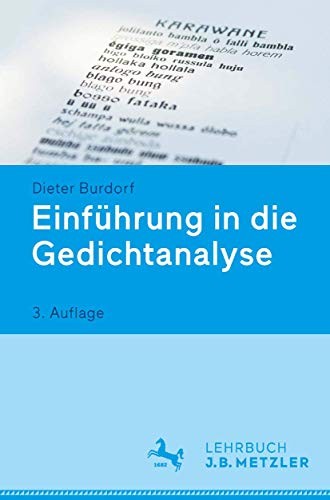 Dieter Burdorf: Einführung in die Gedichtanalyse (Paperback, 2015, J.B. Metzler)