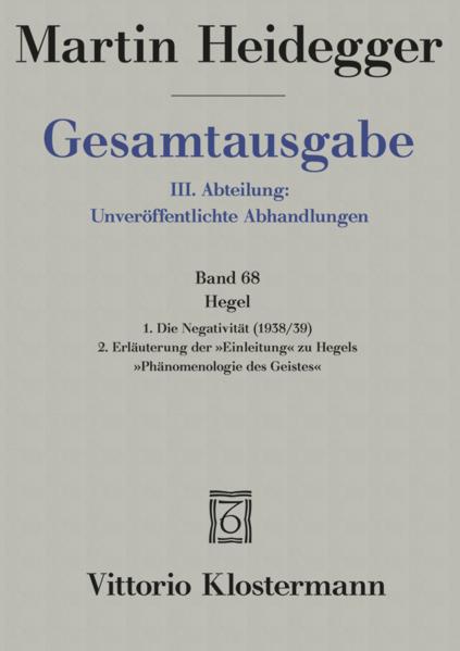 Martin Heidegger, Ingrid Schüßler: Hegel (German language, 2009)